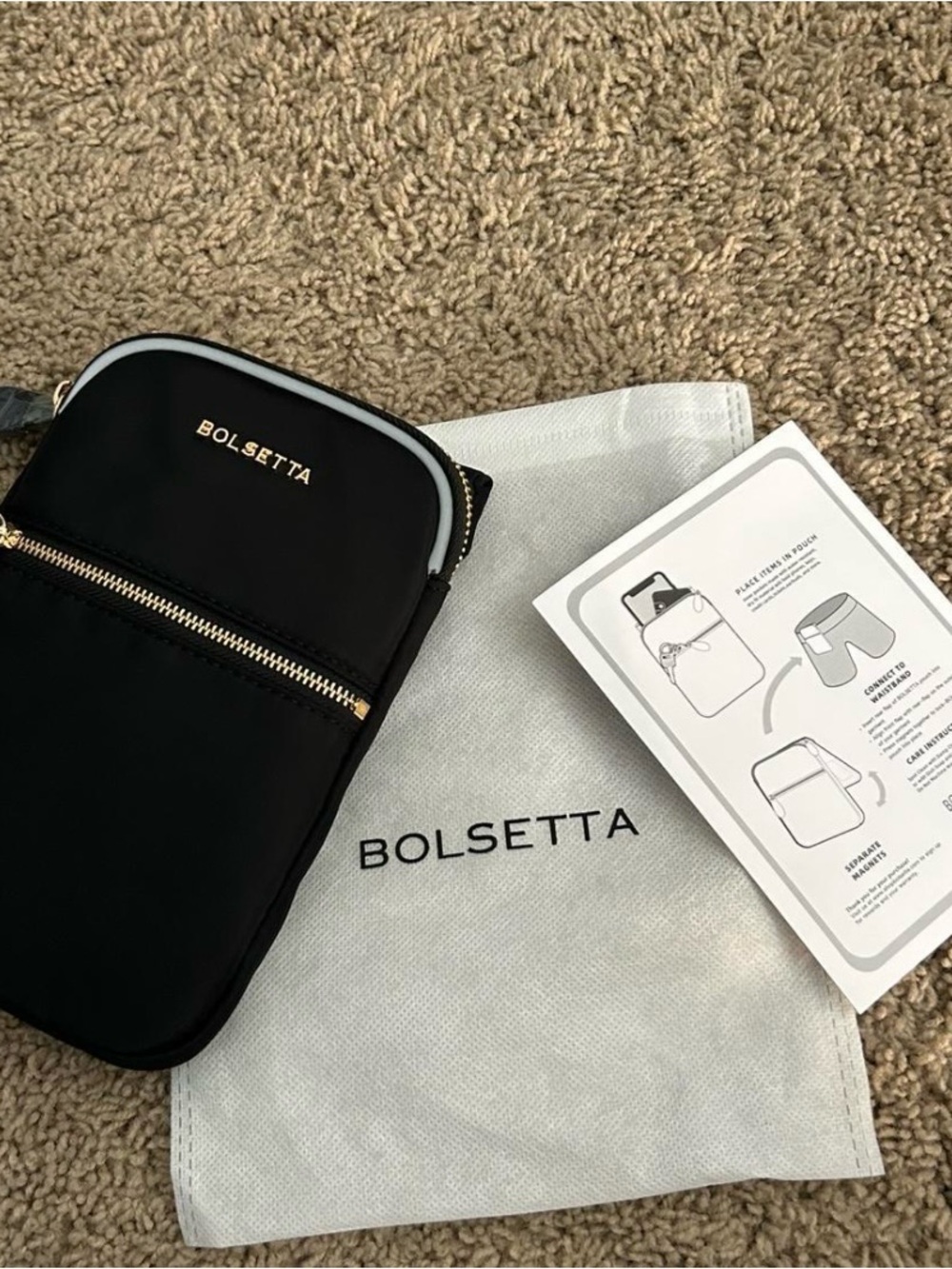 Black Crossbody Belt Bag